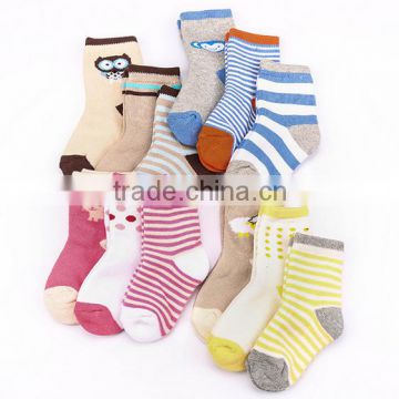 2017 Apparel Manufacturer Customized Anti-bacterial Breathable 100%Cotton Private Label Brand Design Eco Kids Cartoon Tube Socks