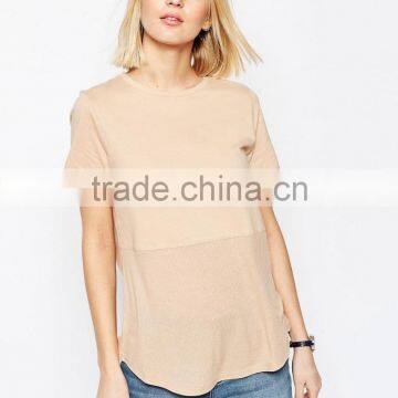 China wholesale factory women's clothing blank T-shirt for women