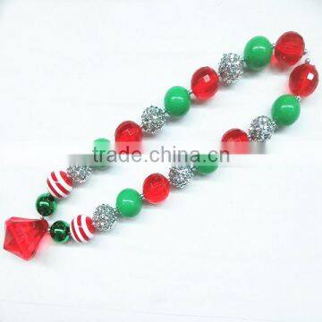 Christmas Baby Bubblegum Beaded Necklace photo-3