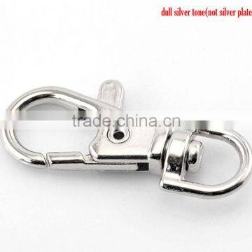 30PCs Silver Tone Lobster Swivel Clasps for Key Ring 38x16mm(1 4/8"x5/8"),8seasons