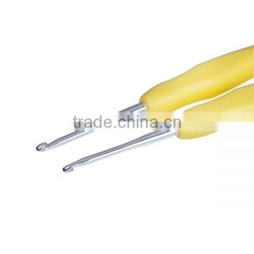 High Quality Custom Yellow 2.5mm 13.7cm TPR Aluminum Crochet Hooks