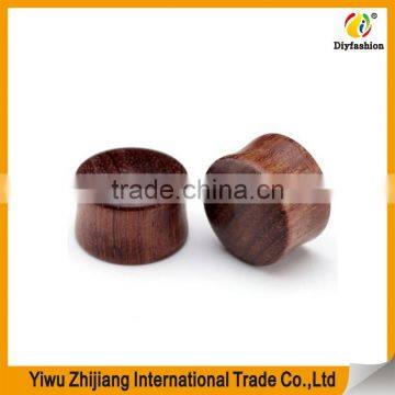 Natural Organic Sono Wood Doule Flared Saddle Plug Gauge Ear Stretchers photo-2