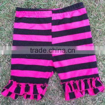 Wholesale 2015 popular fuchsia stripe elasticity knitted cotton shorts for kids MH5051304