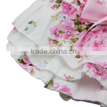 Baby Pink Flower Printed Harem With Headband for Toddler Shorts Pants photo-4