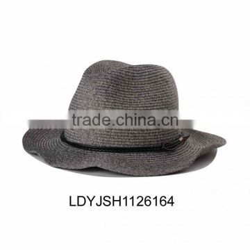 Handcrafted men's fedora straw hat