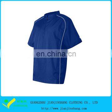 Quarter Zip Royal Blue Nylon Durable Short Sleeve Pipped Sports Jackets