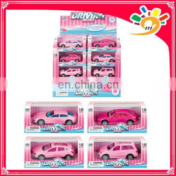 Newly 1/43 scale pull back barbie cartoon diecast car, metal car