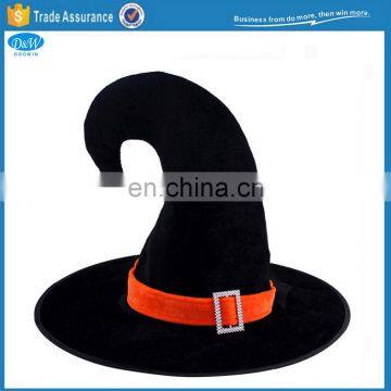 Halloween Velvet Wicth Hat With Buckle for Party Dress photo-2