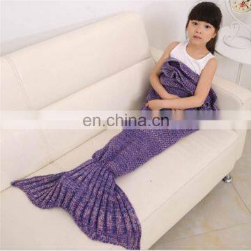 Wholesale stuffed child soft mermaid tail blanket