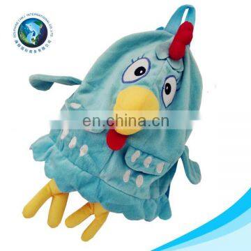 Cheap new design animal child school backpack bag custom cute soft plush chicken school kid bag