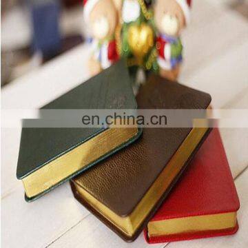 wholesale cheap custom printing mini blank page gold side for colorful Hardcover Notebook printing