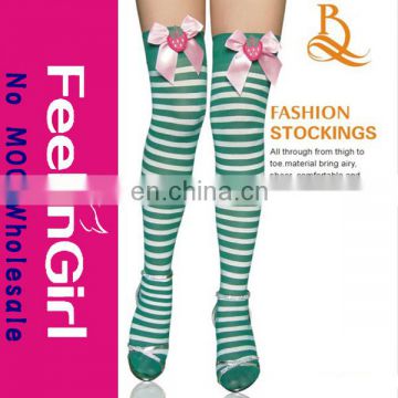 Wholesale Green White Stripe Compression Stocking