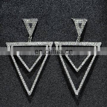 European Wedding Luxury Fashion Jewelry Crystal Fashion Drop Earring