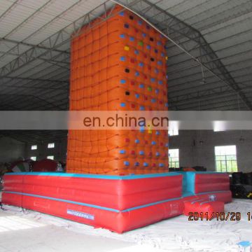 PVC inflatable climbing wall backyard rock climbing with pool