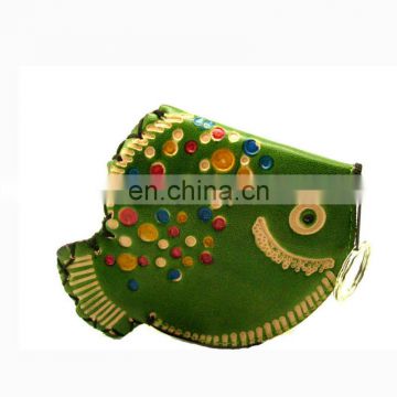 Custom fancy animal fish shaped coin purses wholesale kids soft leather coin purse MCP-0061