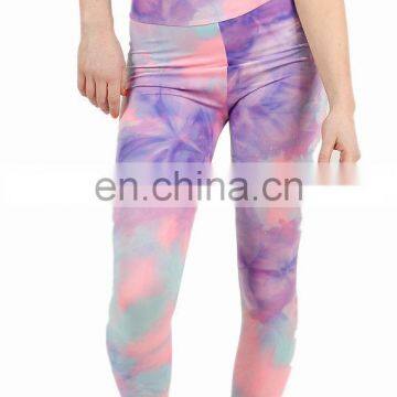 fancy tie dyed print sportswear sexy fitness tights woman leggings