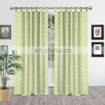 New Indian Handmade Hand-Block Printed Cotton Window Curtains Home Decor Balcony Decor