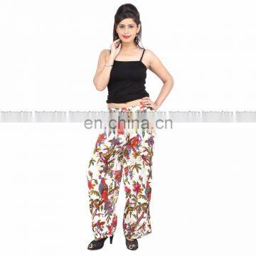 New Floral Printed Loose Beach Boho Vintage Style Straight Wide Leg Long Unisex Yoga Palazzo Pants Casual Sexy Trousers