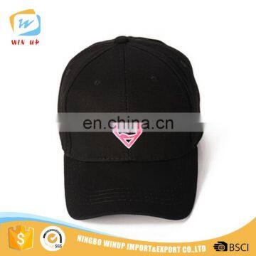 WINUP 100% cotton 6 panel plain superman logo baseball cap