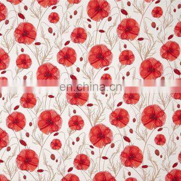 Red color cotton Polka Dot Print Fabrics for Curtain