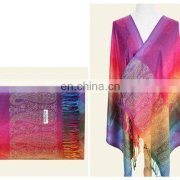 2017 Custom Design Newest Paisley Weave Jacquard Scarf photo-6