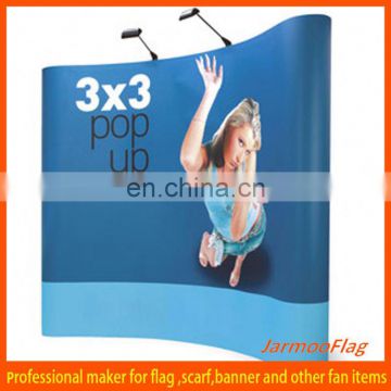 custom curved top pop up display banner