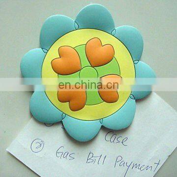 Free sample! Promotional Soft rubber Flower Fridge Magnet