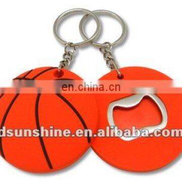 Soft PVC basketball Bottle opener