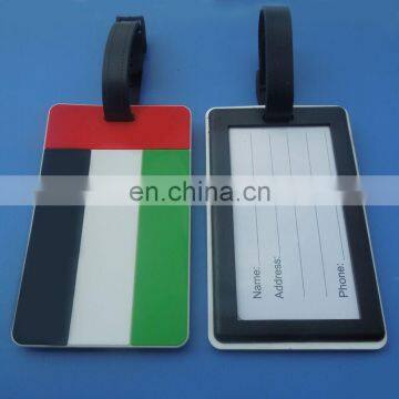 standard size106*65mm luggage tag UAE flag color luggage tag