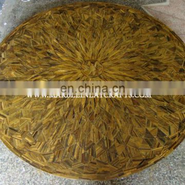 Round Tiger Eye Table Tops