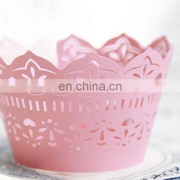 Customized design pierced cupcakes baking cup for wedding