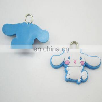 Custom garment accessories rubber rabbit pendant zipper puller