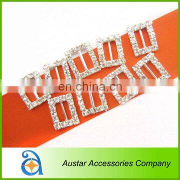 MINI Rectangle Crystal Rhinestone Buckle For Wedding Ribbon invitation card