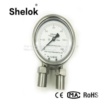 SS 316L High Quality Gas, Liquid, Air Differential Pressure Gauges, Pressure Meters