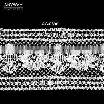 High quality china wholesale hot sale beautiful white floral lace for ladies