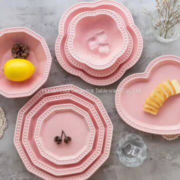 Wholesale New Bone China Decal Plate,simple Ceramic Plate