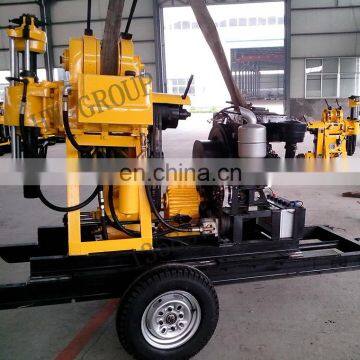 Trailer mounted drilling rig with mud pump rotary drilling rig hydraulic drilling machine