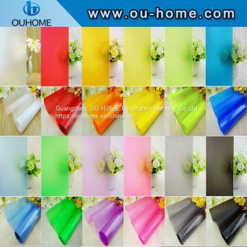 BT909 Building Window Pure Color Transparent Thin Glass Film Decorative photo-3