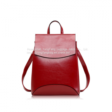 2019 new leather women's bag soft-faced retro college women's shoulder bag
