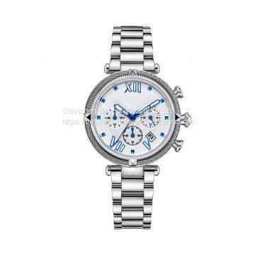Women Chrono Analog Quartz Watch Waterproof Ladies Alloy Watch , Multifunction Sports Watch for Girls photo-2