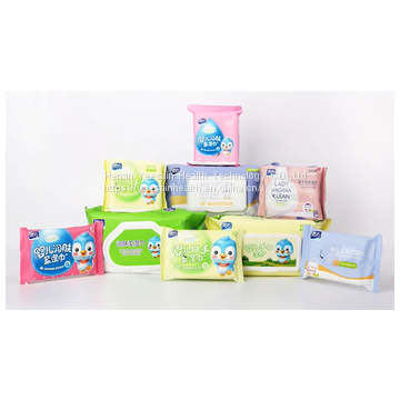 OEM Private Label Nature Organic Sensitive Happy Baby Sanitary Wet Tissue Oil Water Wipe for China Manufacturer