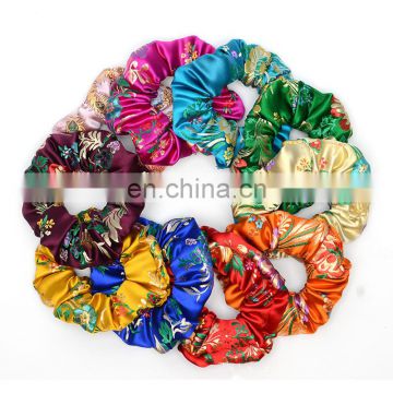 Chinese Style embroider Hairbands Female Children flower print headwear 10colors