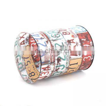 Customized Home Furniture Small Size Round StorageMetal Bins Indoor Kitchen Compost Bin PVC Printing photo-3