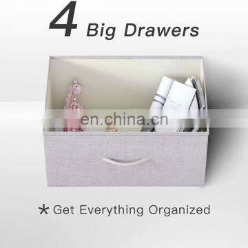 Factory Custom Fabric Storage Drawer Cabinet Foldable Tall Bedroom Clothing Storage Tower With Drawers