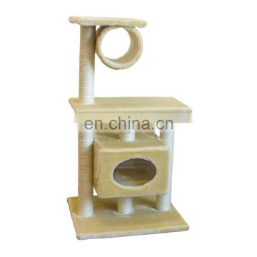 Beige Square High Quality Sisal Cat Tree