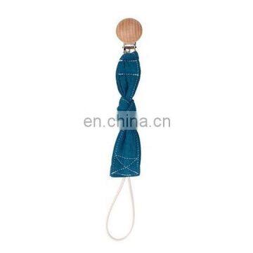 Ins Hot Sale Organic Cotton Muslin Pacifier Chain Clip photo-2