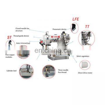 LT 600D-01PUT-ST DIRECT DRIVE HIGH-SPEED CYLINDER BED PNEUMATIC INTERLOCK SEWING MACHINE WITH AUTO-TRIMMER WITH AUTO-THREAD WIPE photo-2