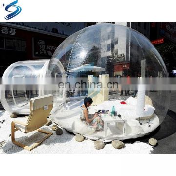 Clear inflatable tent camping, Outdoor plastic inflatable bubble dome tent, Inflatable clear transparent bubble tent for sale