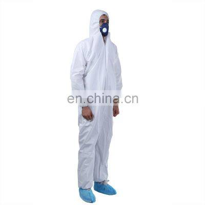 Safety Clothes Paint Spraying Powder Coating Industrial Disposable Type 5 6 Microporous Coverall photo-2