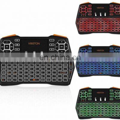 Wireless backlit Keyboard colorful i8 plus fly Air Mouse Handheld for TV BOX PC Lap top for TV Box